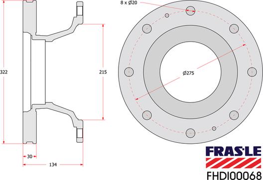 FRAS-LE FHDI00068 - Спирачен диск vvparts.bg