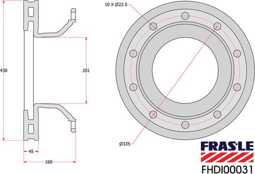 FRAS-LE FHDI00031 - Спирачен диск vvparts.bg