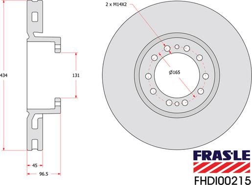 FRAS-LE FHDI00215 - Спирачен диск vvparts.bg