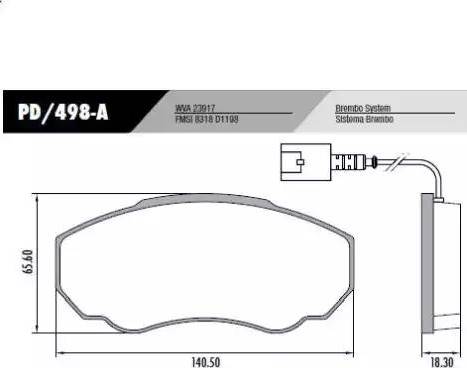 FRAS-LE PD/498-A - Комплект спирачно феродо, дискови спирачки vvparts.bg