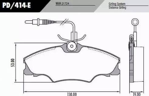 FRAS-LE PD414E - Комплект спирачно феродо, дискови спирачки vvparts.bg