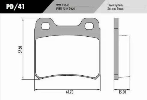 FRAS-LE PD41 - Комплект спирачно феродо, дискови спирачки vvparts.bg