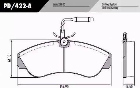 FRAS-LE PD/422-A - Комплект спирачно феродо, дискови спирачки vvparts.bg