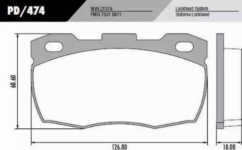 FRAS-LE PD/474 - Комплект спирачно феродо, дискови спирачки vvparts.bg