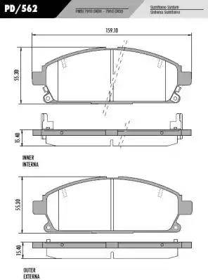 FRAS-LE PD/562 - Комплект спирачно феродо, дискови спирачки vvparts.bg