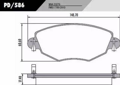 FRAS-LE PD/586 - Комплект спирачно феродо, дискови спирачки vvparts.bg