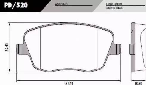 FRAS-LE PD/520 - Комплект спирачно феродо, дискови спирачки vvparts.bg