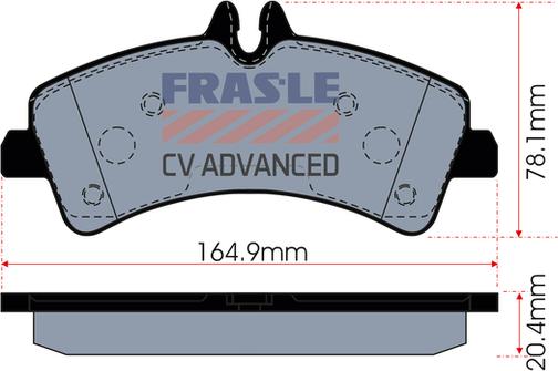 FRAS-LE PD/664-CV - Комплект спирачно феродо, дискови спирачки vvparts.bg