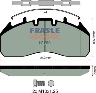 FRAS-LE PD/196-K019-HD - Комплект спирачно феродо, дискови спирачки vvparts.bg