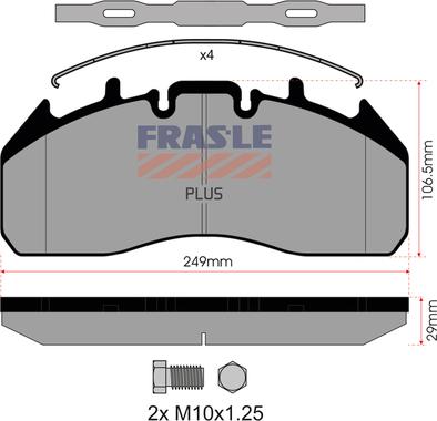 FRAS-LE PD/196-K019-PLUS - Комплект спирачно феродо, дискови спирачки vvparts.bg