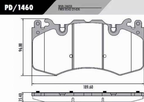 FRAS-LE PD/1460 - Комплект спирачно феродо, дискови спирачки vvparts.bg