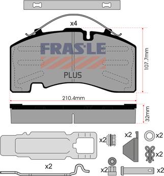 FRAS-LE PD/147-K023-PLUS - Комплект спирачно феродо, дискови спирачки vvparts.bg