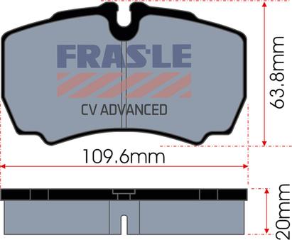 FRAS-LE PD/163-CV - Комплект спирачно феродо, дискови спирачки vvparts.bg