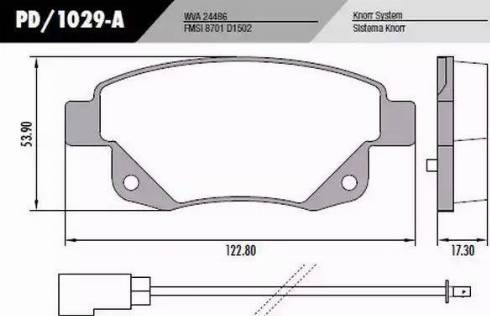 FRAS-LE PD/1029-A - Комплект спирачно феродо, дискови спирачки vvparts.bg