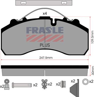 FRAS-LE PD/116-K020-PLUS - Комплект спирачно феродо, дискови спирачки vvparts.bg