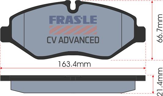 FRAS-LE PD/189-CV - Комплект спирачно феродо, дискови спирачки vvparts.bg