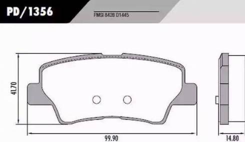 FRAS-LE PD/1356 - Комплект спирачно феродо, дискови спирачки vvparts.bg