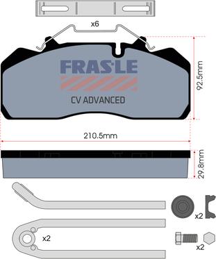 FRAS-LE PD/131-K015-CV - Комплект спирачно феродо, дискови спирачки vvparts.bg