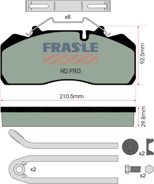 FRAS-LE PD/131-K015-HD - Комплект спирачно феродо, дискови спирачки vvparts.bg