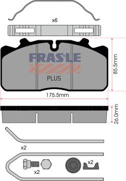 FRAS-LE PD/124-K018-PLUS - Комплект спирачно феродо, дискови спирачки vvparts.bg