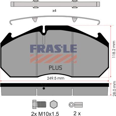 FRAS-LE PD/125-K012-PLUS - Комплект спирачно феродо, дискови спирачки vvparts.bg