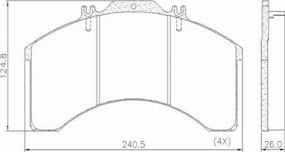 FRAS-LE PD/128-K005 _ CV Advan - Комплект спирачно феродо, дискови спирачки vvparts.bg