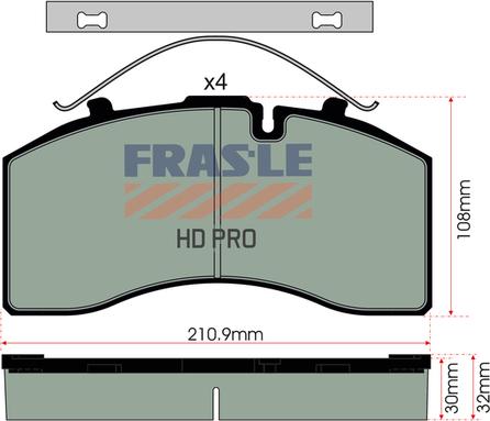 FRAS-LE PD/172-HD - Комплект спирачно феродо, дискови спирачки vvparts.bg