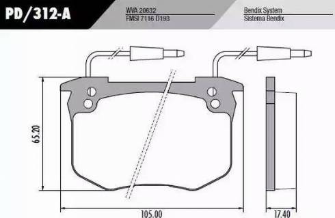 FRAS-LE PD/312-A - Комплект спирачно феродо, дискови спирачки vvparts.bg