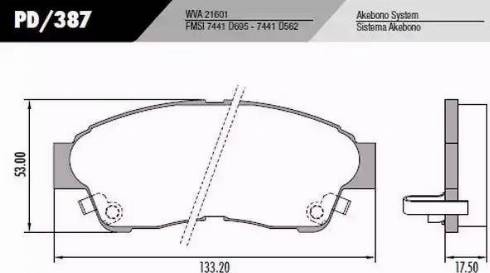 FRAS-LE PD387 - Комплект спирачно феродо, дискови спирачки vvparts.bg