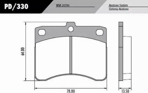 FRAS-LE PD/330 - Комплект спирачно феродо, дискови спирачки vvparts.bg