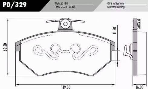 FRAS-LE PD329 - Комплект спирачно феродо, дискови спирачки vvparts.bg