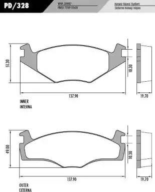 FRAS-LE PD328 - Комплект спирачно феродо, дискови спирачки vvparts.bg