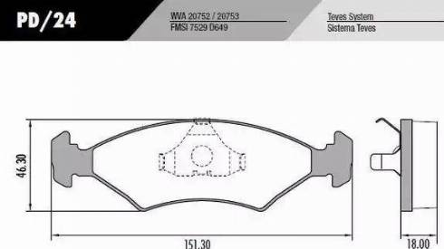 FRAS-LE PD/24 - Комплект спирачно феродо, дискови спирачки vvparts.bg