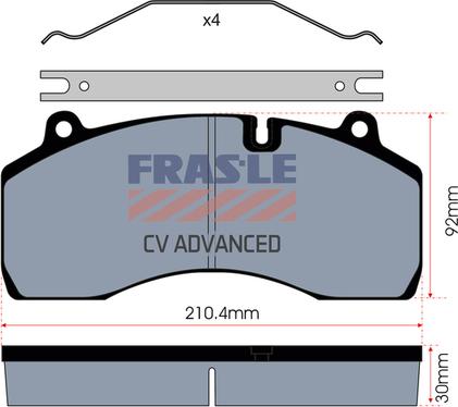 FRAS-LE PD/209-CV - Комплект спирачно феродо, дискови спирачки vvparts.bg