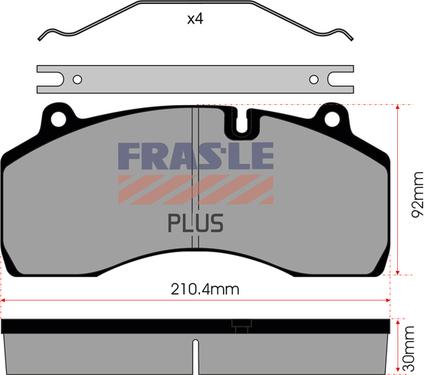 FRAS-LE PD/209-PLUS - Комплект спирачно феродо, дискови спирачки vvparts.bg