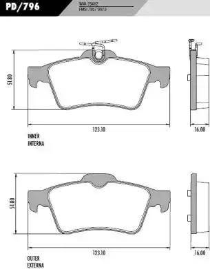 FRAS-LE PD/796 - Комплект спирачно феродо, дискови спирачки vvparts.bg