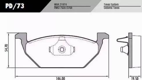 FRAS-LE PD/73 - Комплект спирачно феродо, дискови спирачки vvparts.bg