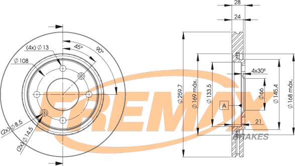 FREMAX BD-9406 - Спирачен диск vvparts.bg