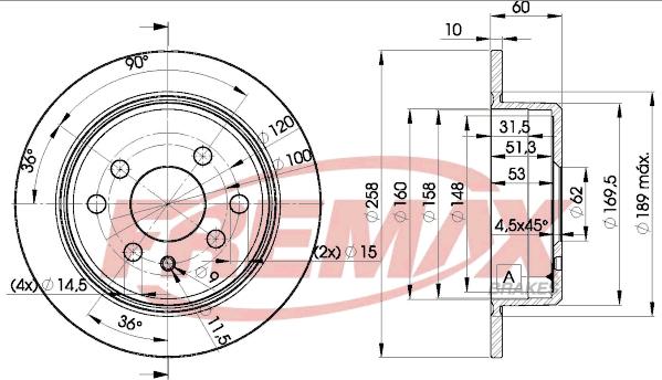 FREMAX BD-9581 - Спирачен диск vvparts.bg