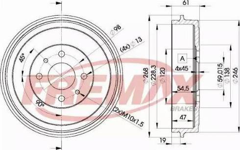 FREMAX BD-9600 - Спирачен барабан vvparts.bg