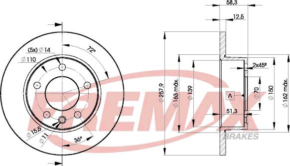 FREMAX BD-9040 - Спирачен диск vvparts.bg