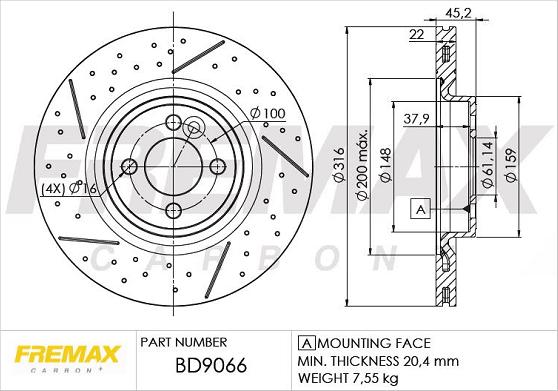 FREMAX BD-9066 - Спирачен диск vvparts.bg
