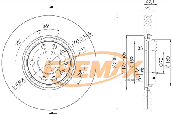 FREMAX BD-9061 - Спирачен диск vvparts.bg