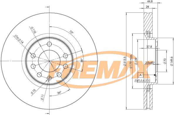 FREMAX BD-9005 - Спирачен диск vvparts.bg