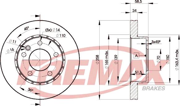 FREMAX BD-9039 - Спирачен диск vvparts.bg