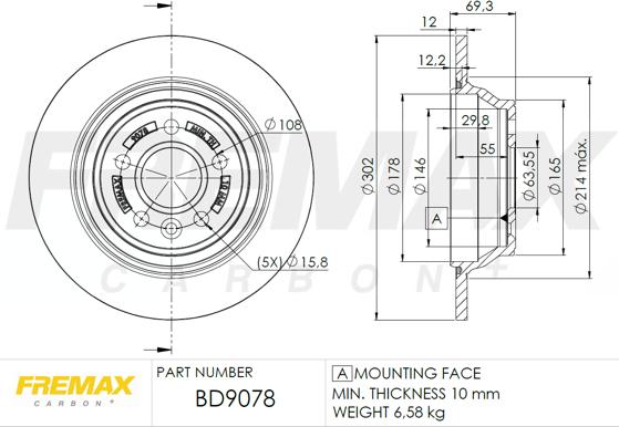 FREMAX BD-9078 - Спирачен диск vvparts.bg