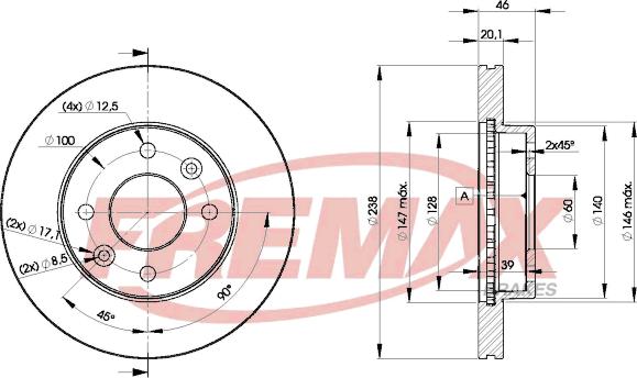 FREMAX BD-9109 - Спирачен диск vvparts.bg