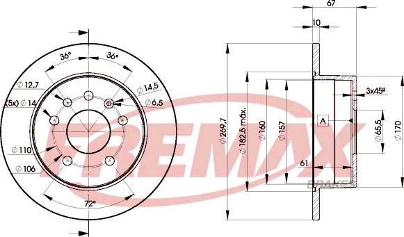 FREMAX BD-9101 - Спирачен диск vvparts.bg