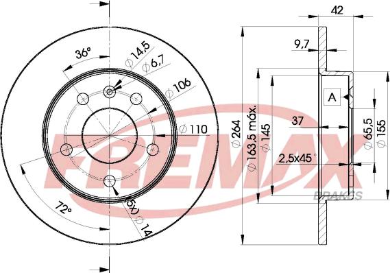 FREMAX BD-9110 - Спирачен диск vvparts.bg