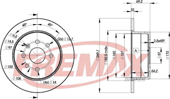 FREMAX BD-9209 - Спирачен диск vvparts.bg